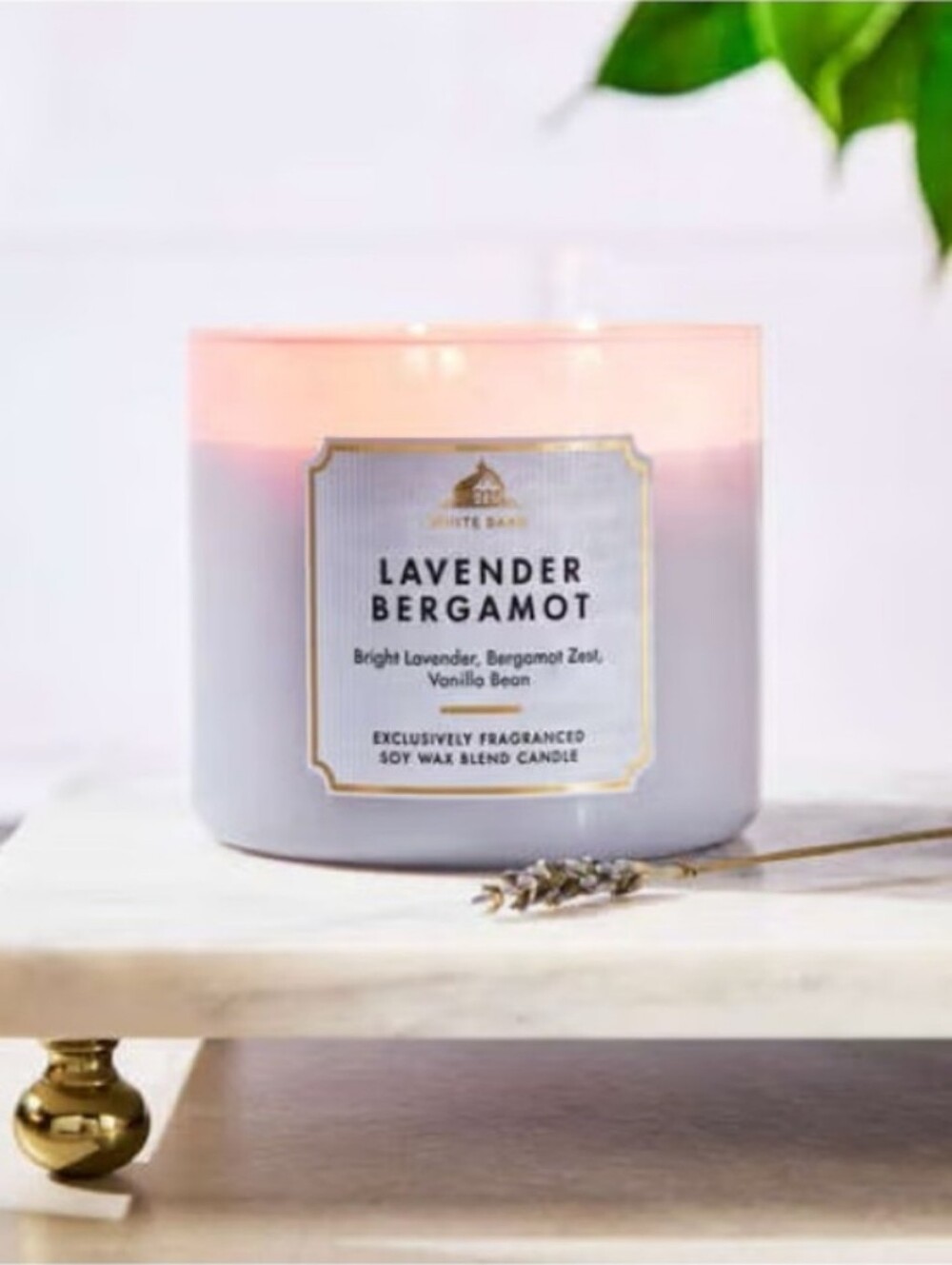 White Barn-Lavender Bergamot 3-Wick Scented Candle 💜